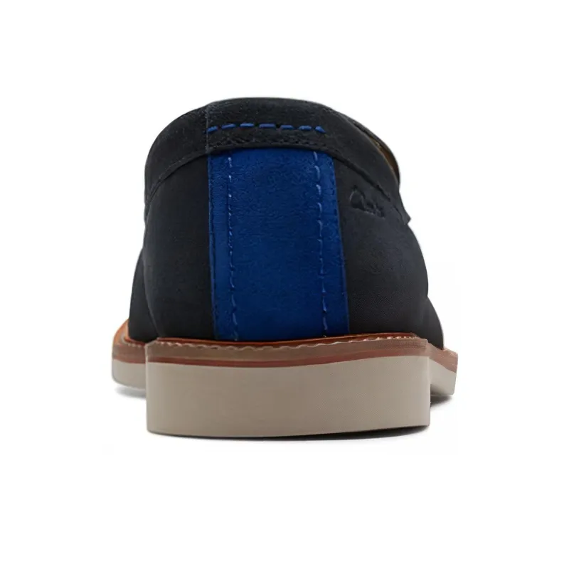 Clarks Casual Leather Shoes Men's Marine Blue-3