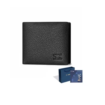 SEPTWOLVES Cow Leather Wallet Unisex Black