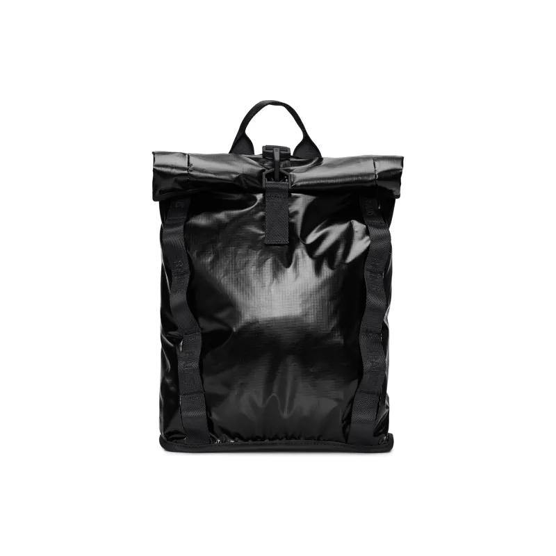 Rains Polyester Backpack Small Size Unisex Black/Light Cyan Green/Mist Gray-0