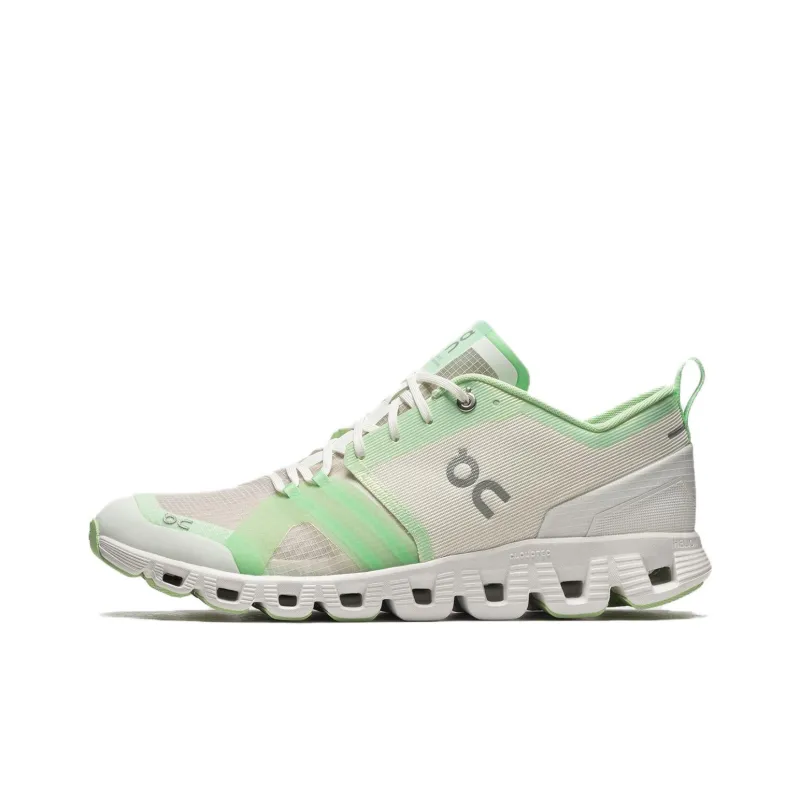 On Cloud X Shift Wear Resistant Low Top Running Shoes Women's Beige Green-0