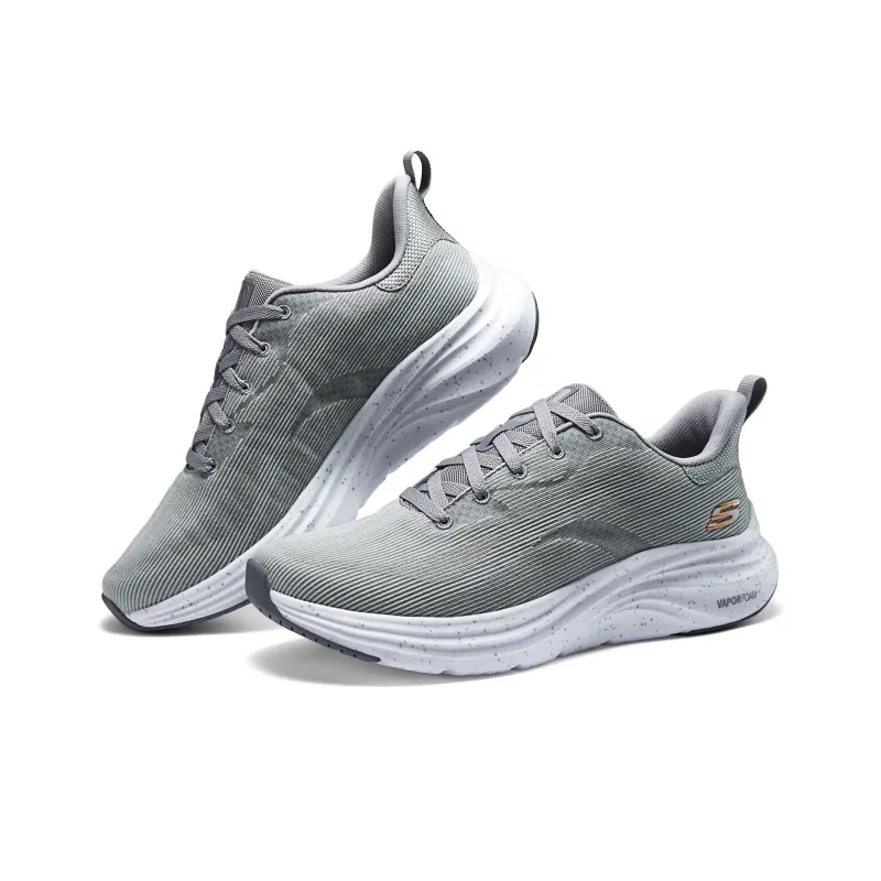 Skechers Cushioned Slip Resistant Low Top Casual Running Shoes Men's Gray Orange-3