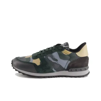 Valentino Garavani Rockrunner Camouflage Lace Up Sneakers
