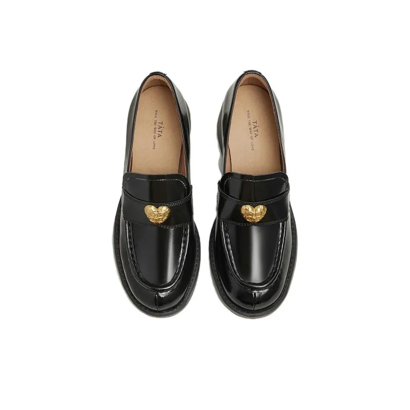 TATA Loafers Women's Solid Color-2