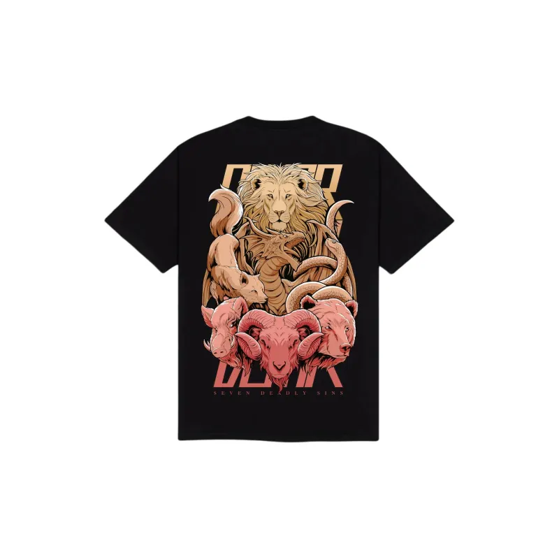 Dolly Noire 7 Deadly Sins Tee T-Shirt Men's Black-1