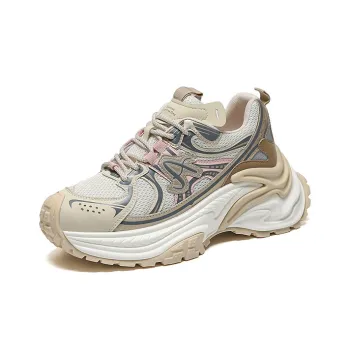 WOOS BOBO Cushioning Breathable Coverage Support Balance Lightweight Height Increasing Low Top Chunky Sneakers Women's