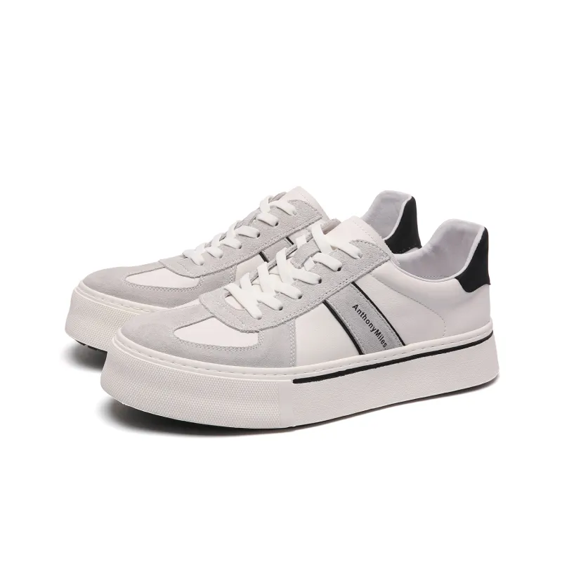 Anthony Miles Warm Slip Resistant Cushioning Wear Resistant Low Top Skateboard Shoes Men's White-2