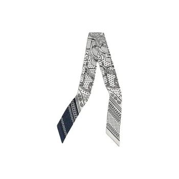 HERMES Silk Scarves Unisex White