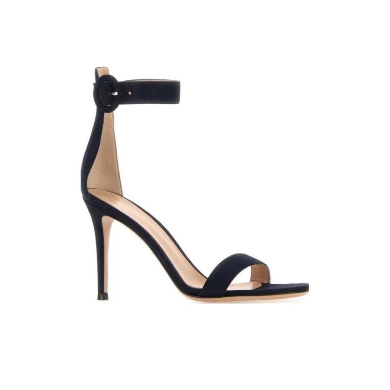 GIANVITO ROSSI Ricca 95mm Suede Sandals-2