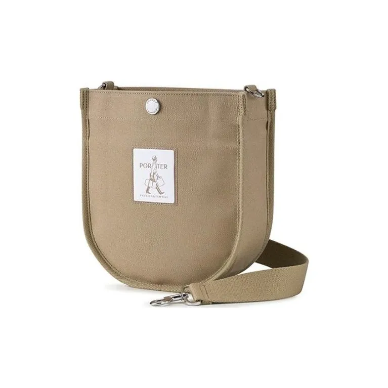 PORTER Canvas Crossbody Canvas Bag Shoulder Bags Unisex Taupe-1