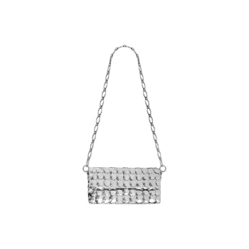 Paco Rabanne Aluminum One Shoulder Handbags Women's Silver