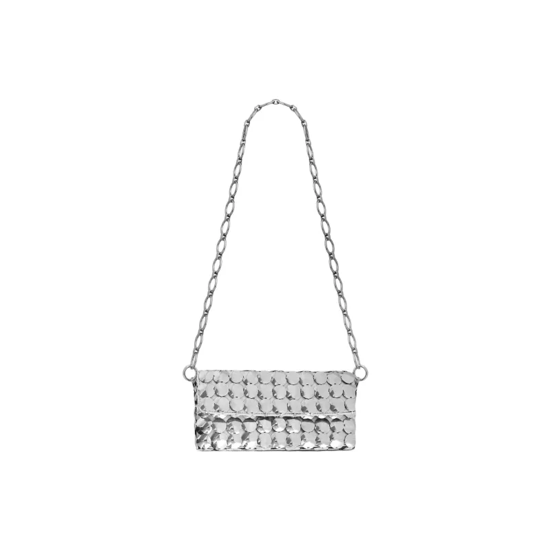 Paco Rabanne Aluminum One Shoulder Handbag Women's Silver-0