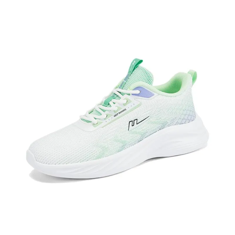 Warrior Wear Resistant Slip Resistant Low Top Running Shoes Women's White Green Purple-1