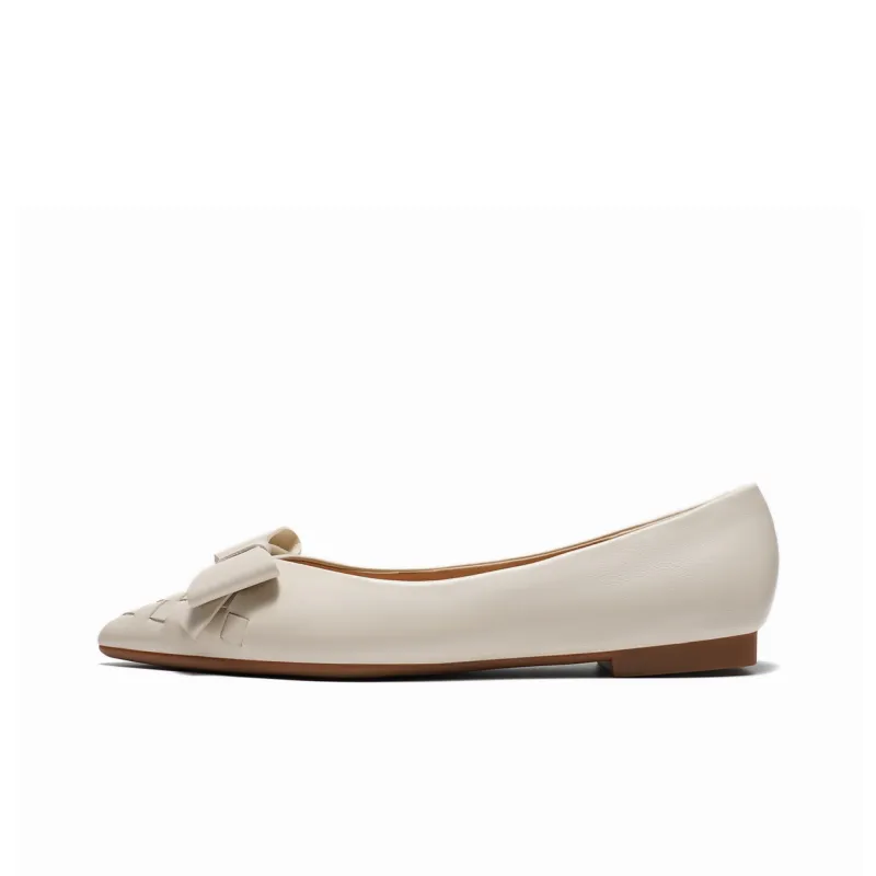 ST&SAT Light Mouth Single Shoe Flat Women's Black 2024 Spring Summer New Arrival-4
