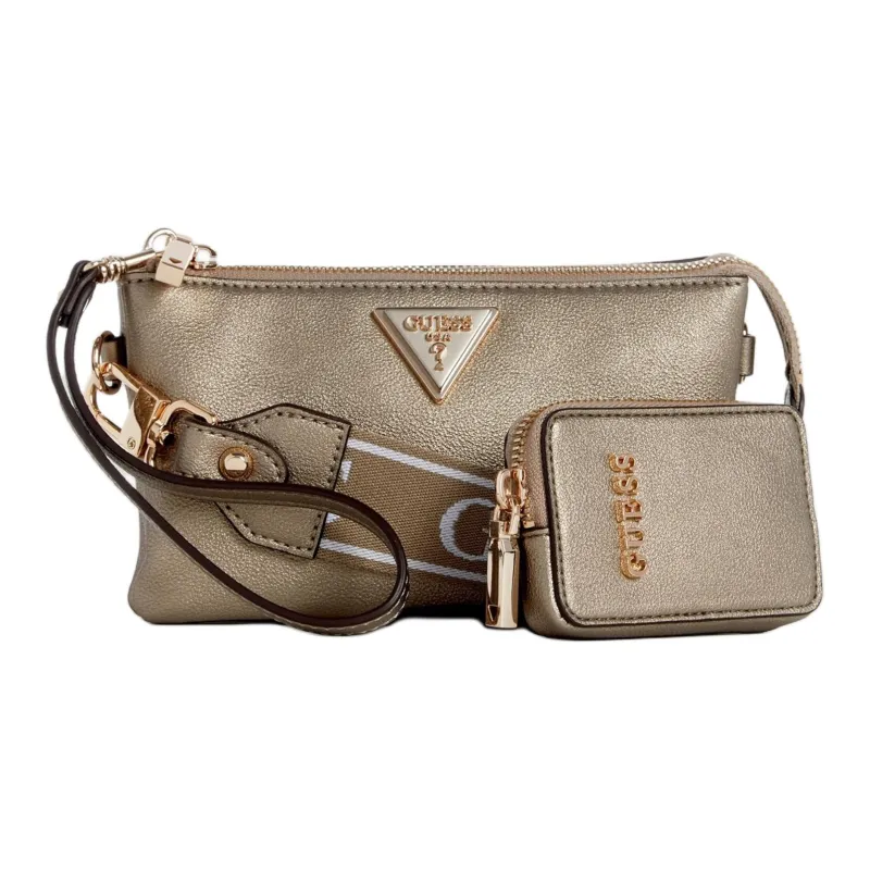 GUESS Artificial Leather Shoulder Bag Crossbody Bag Mini Women's Silver-0