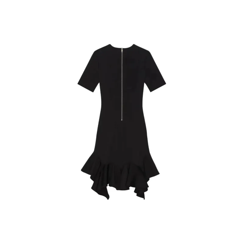 Givenchy Ruffle Midi Dress 'Black'-1