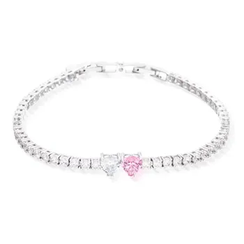 CHIARA FERRAGNI Brass Zircon Bracelets Women's Silver