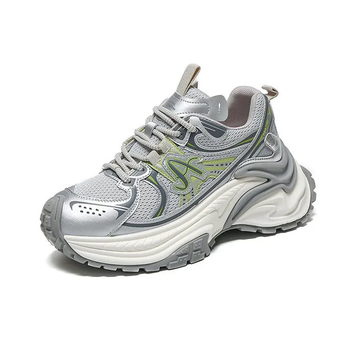 WOOS BOBO Cushioning Breathable Coverage Support Balance Lightweight Height Increasing Low-Top Chunky Sneakers Women's-5
