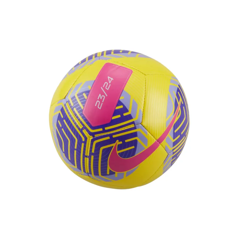 Nike Size 1 Ball Soccer Rubber Machine Stitched Soccer Ball Unisex Yellow Purple Magenta-1
