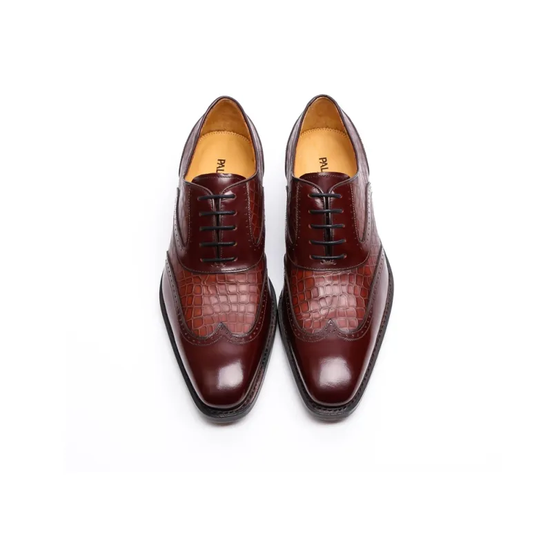 PALMPOLO Dress Shoes Men's Burgundy-1