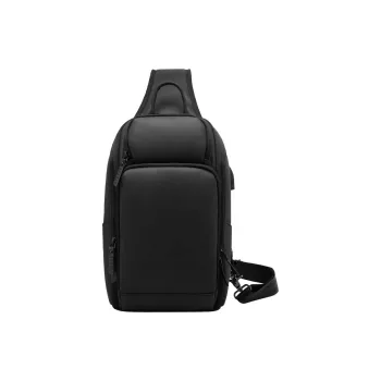 MingLu PVC Shoulder Bag Crossbody Bag Sling Bags Regular Unisex Black