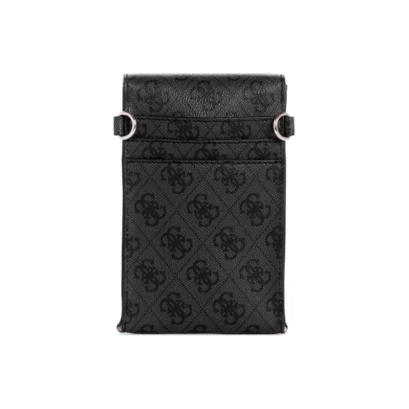 GUESS Artificial Leather Cell Phone Pouch Shoulder Bag Crossbody Bag Mini Women's Black-2