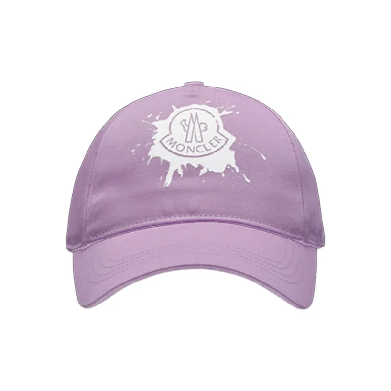 Moncler Cotton Baseball Caps Women's Purple-0