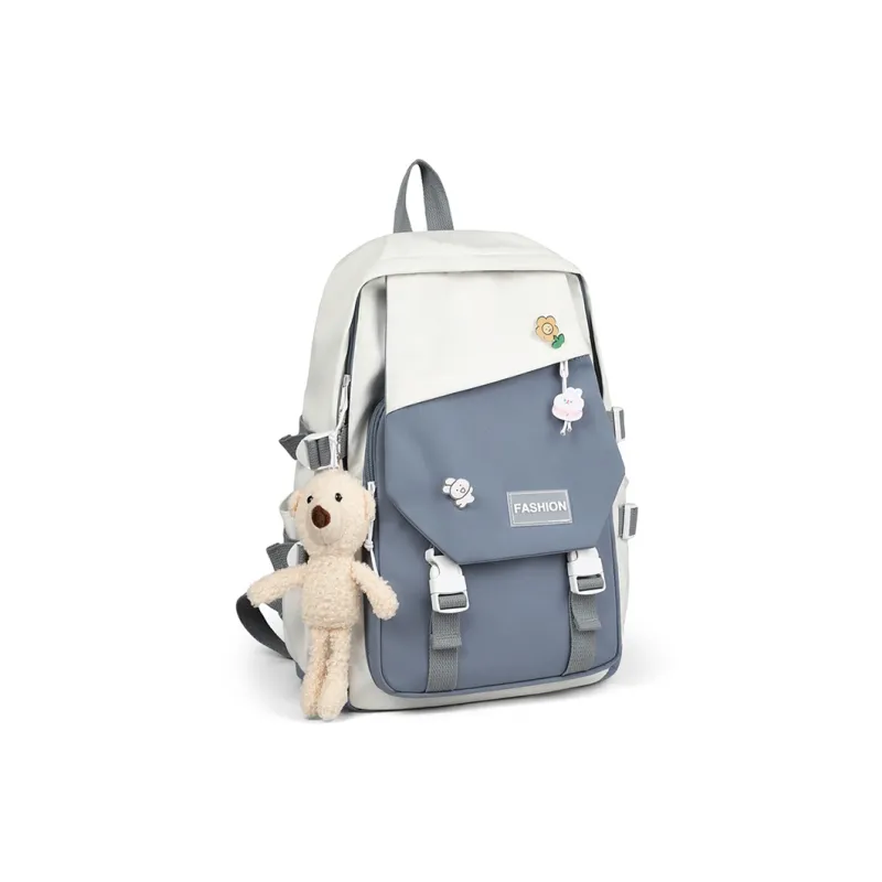 Kevin Cohen Nylon Fabric Backpack Regular Unisex Blue/Black-1