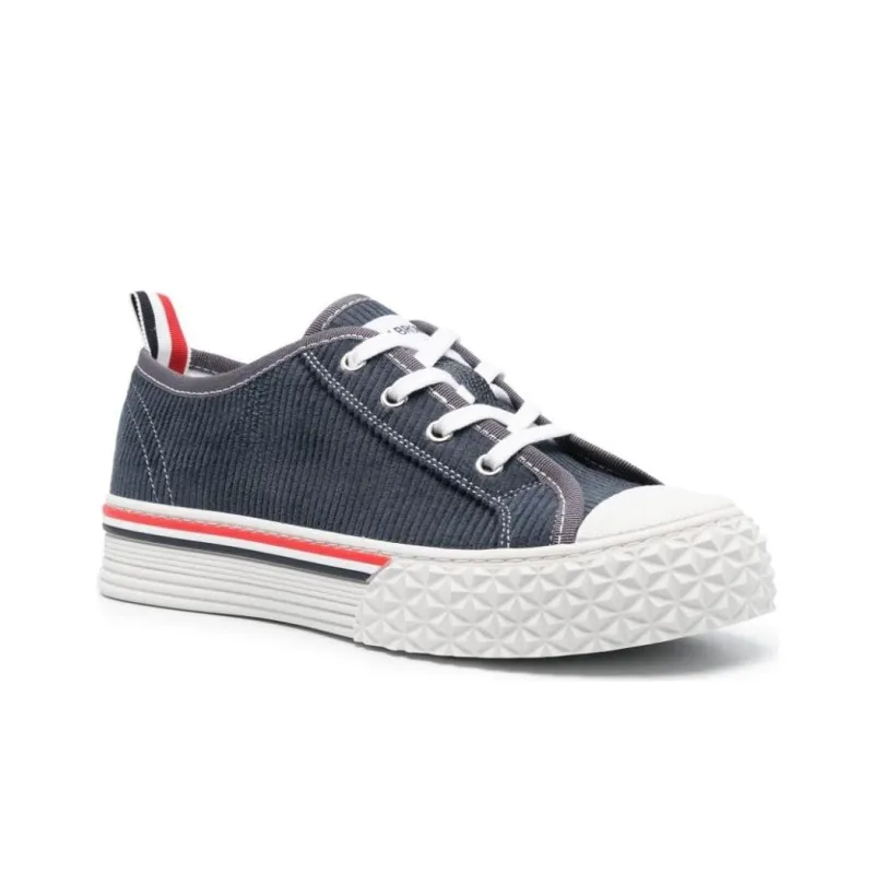 THOM BROWNE Round Toe Lace Up Sneakers-1