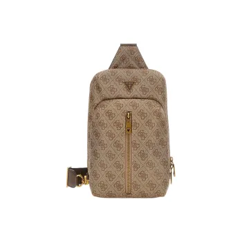 GUESS Recycled Materials Sling Bag Regular Men's Brown