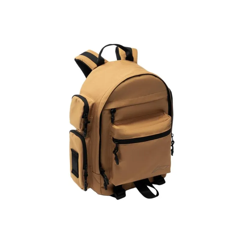 LiNing Sports Life Collection Polyester Backpack Regular Unisex Khaki-2