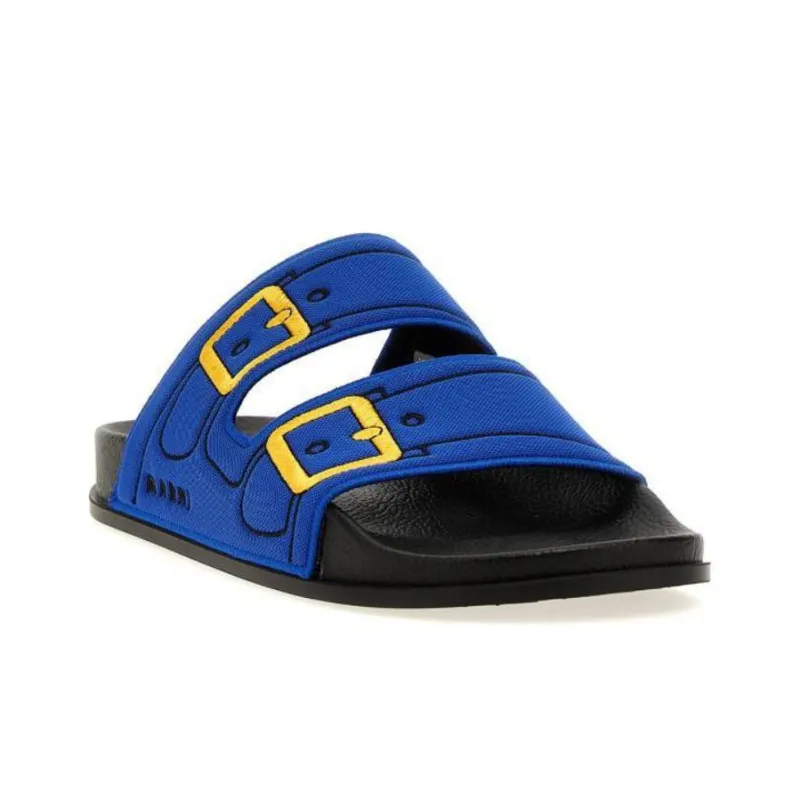 MARNI Embroidered Slip-on Slides-2