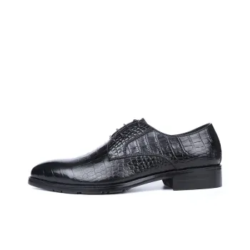 LUOMAIKE Dress Shoes Men Low Top Black, Burgundy