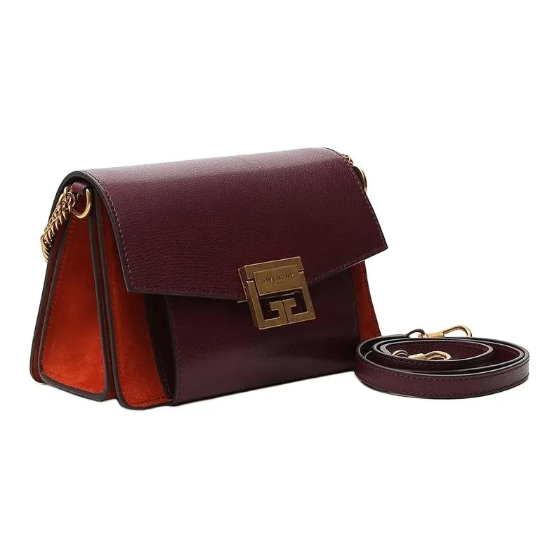 GIVENCHY GV3 Series Leather Handbag Shoulder Bag Women's Purple-1
