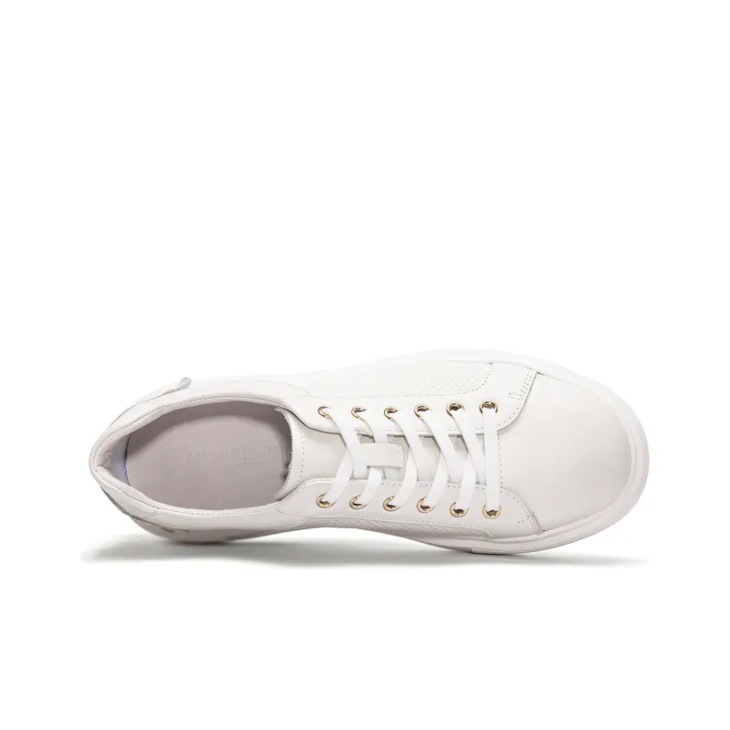 Anthony Miles Anti Slip Wear Resistant Low Top Skateboard Shoes Men's White-3