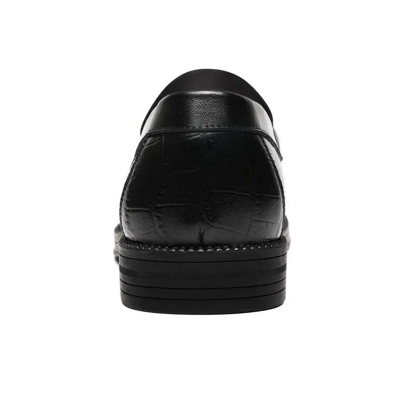 FAPAI Casual Leather Shoes Men's Black-4