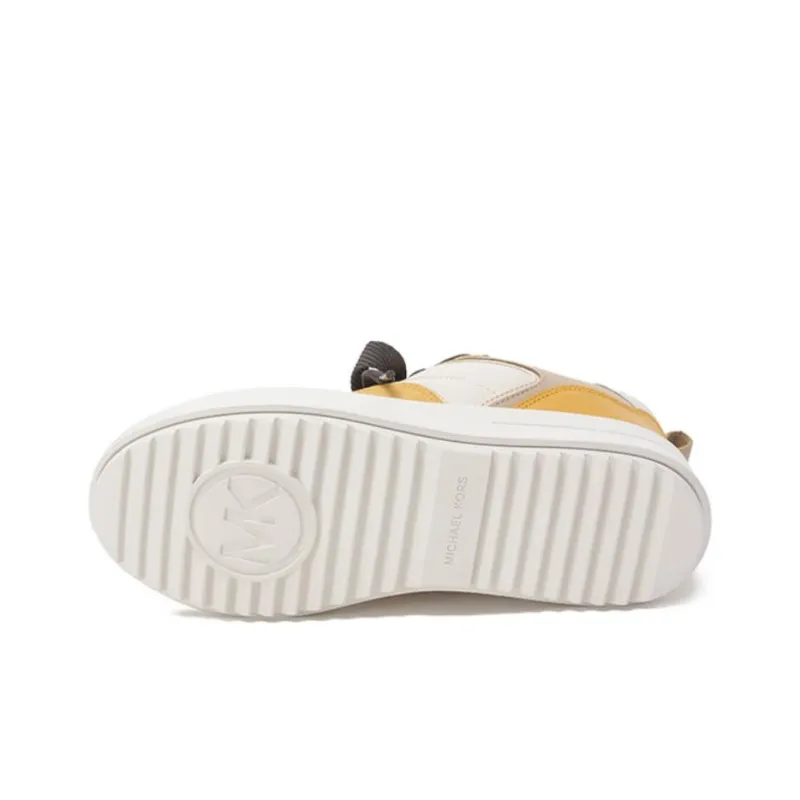 MICHAEL KORS Rumi Skateboard Shoes Women's White Yellow-5
