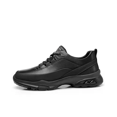 Strongman 3515 Sports Leather Shoes For Men Casual Shoes For Commute Ultra-Light Thick Sole