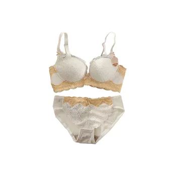 Flowers In Water Underwear Set Women's Cream White