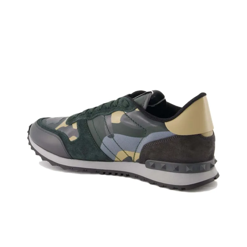 Valentino Garavani Rockrunner Camouflage Lace Up Sneakers-3