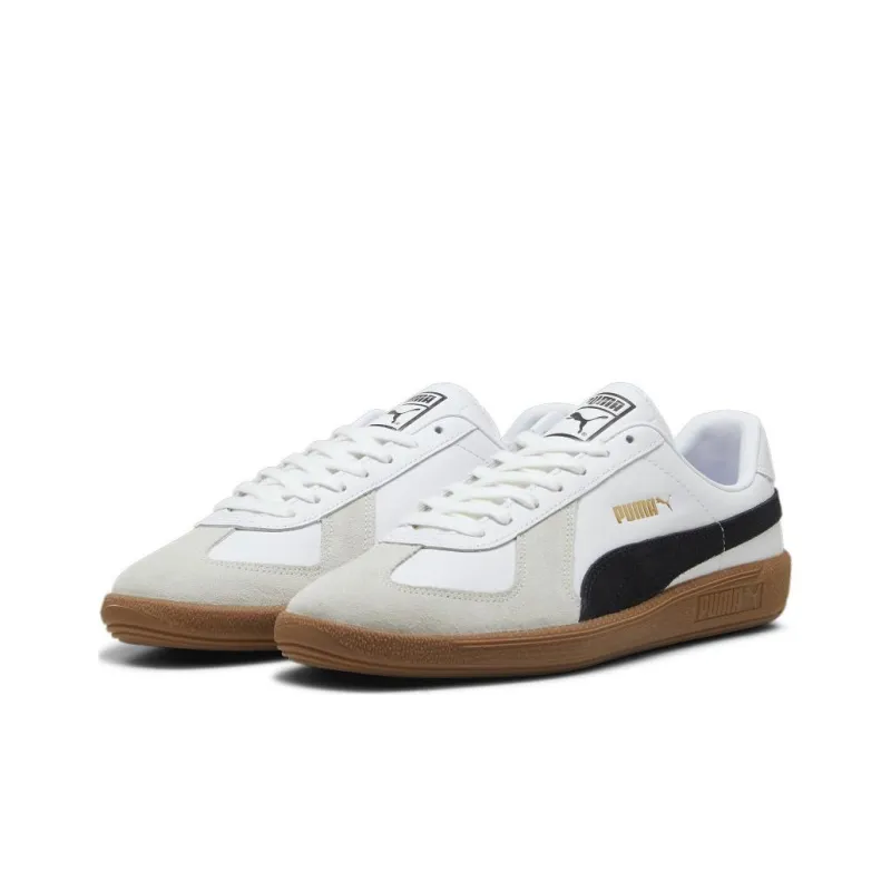 PUMA Army Trainer Slip Resistant Low Top Skateboard Shoes Unisex White Gray Black-2