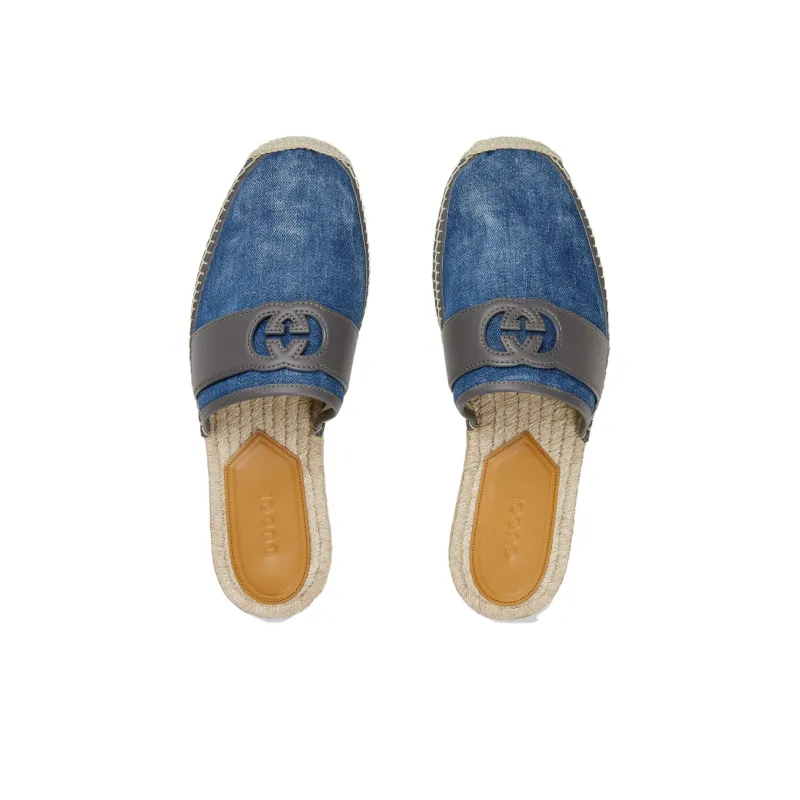 GUCCI Closed Toe Slippers Men's Blue-2