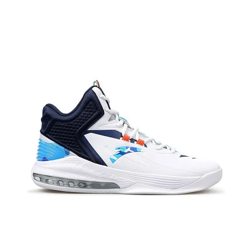 Stash x Anta Cushioning Anti Slip And Wear Resistant Coverage High Top Basketball Shoes Men's White Blue-1