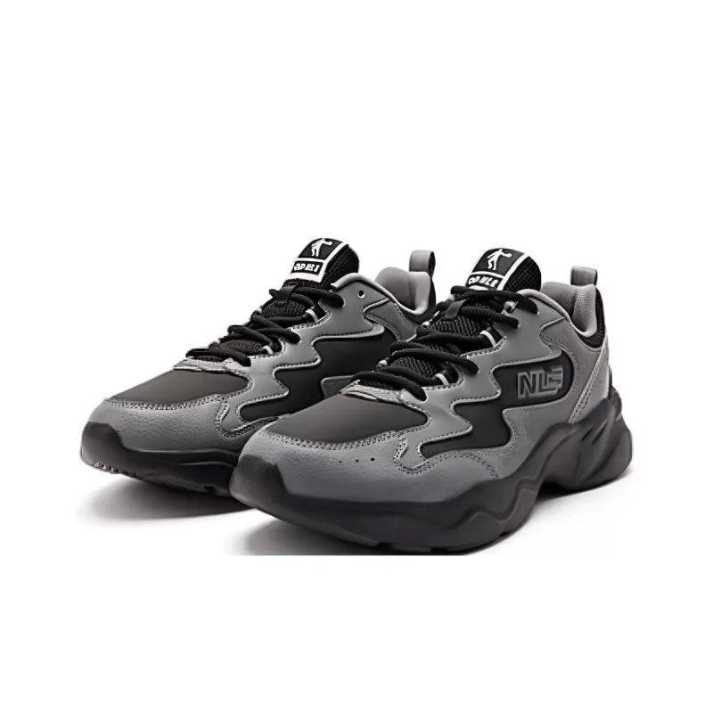 QIAODAN Abrasion Resistant, Breathable, Balanced, Lightweight Low Top Running Shoes Men's Black Gray-2
