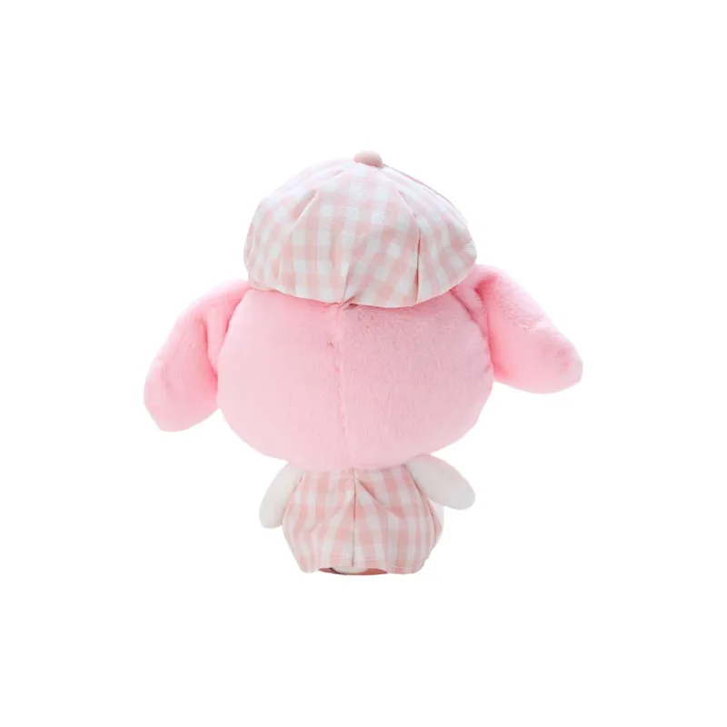 Sanrio My Melody S Size Multicolor Checkered Newsboy Cap Dolls Plush Doll 22cm Height-1
