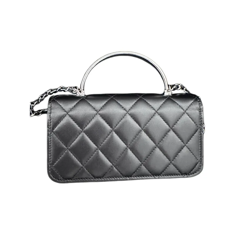 CHANEL WOC Lambskin Flap Bag, Shoulder Bag, Crossbody Bag Women's Black-1