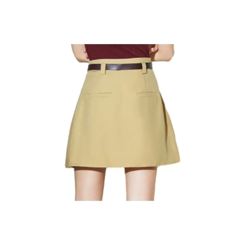 SMEN SS24 Casual Short Skirts Women's Khaki-1