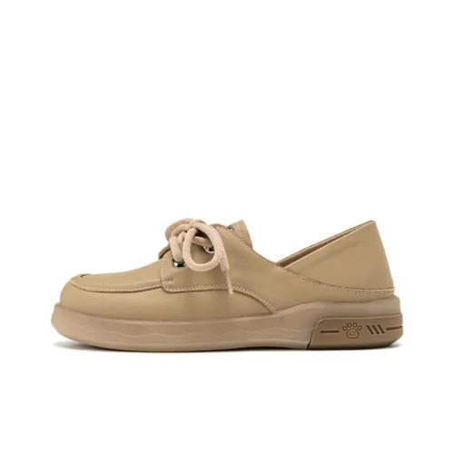 AOKANG Skateboard Shoes Women's Low-Top Apricot