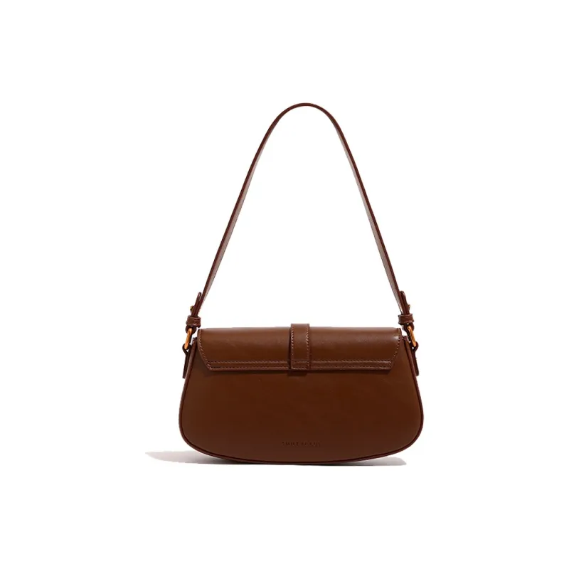 SMILE FOCUS PU Shoulder Bag Women's Coffee-1