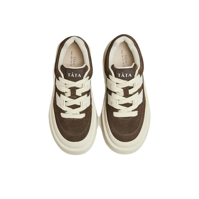 TATA Skateboard Shoes Women's Low Top Solid Color-15