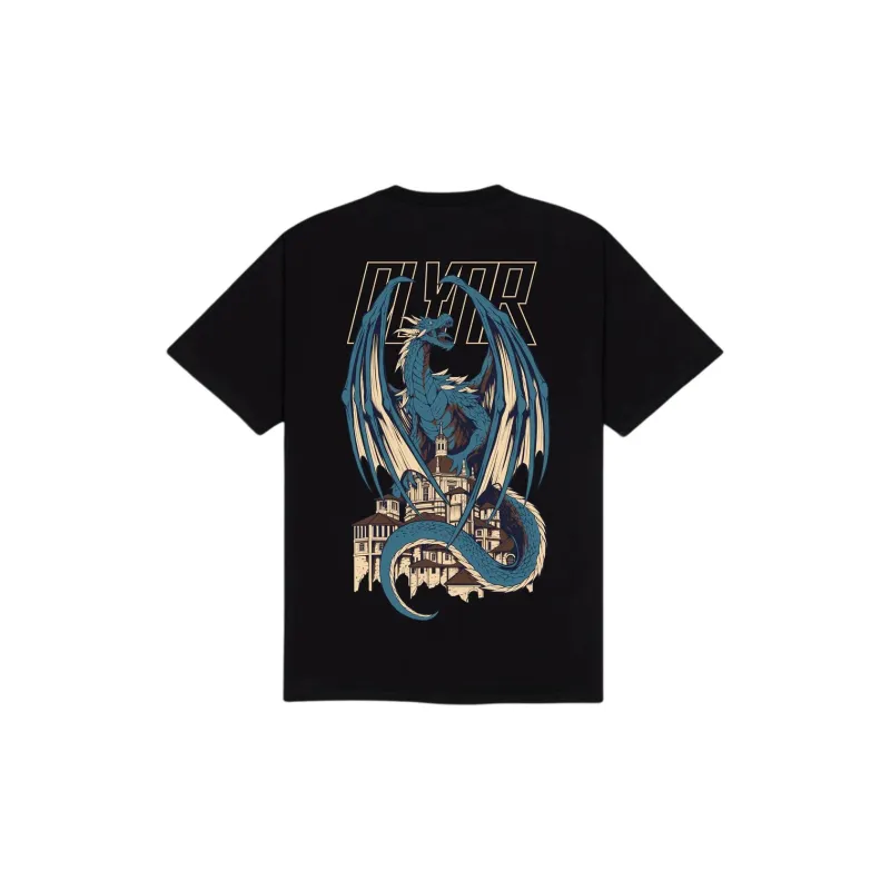 Dolly Noire Dragon Tee T Shirt Men's Black-1